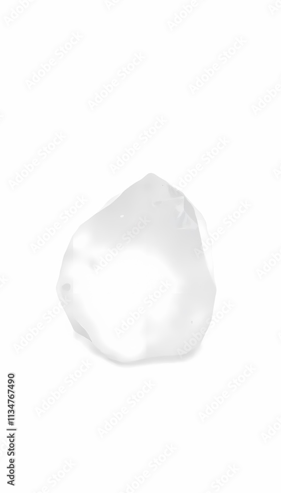 Small Halite Rock Salt Stone on White Background Small Halite Rock Salt Stone on White Background