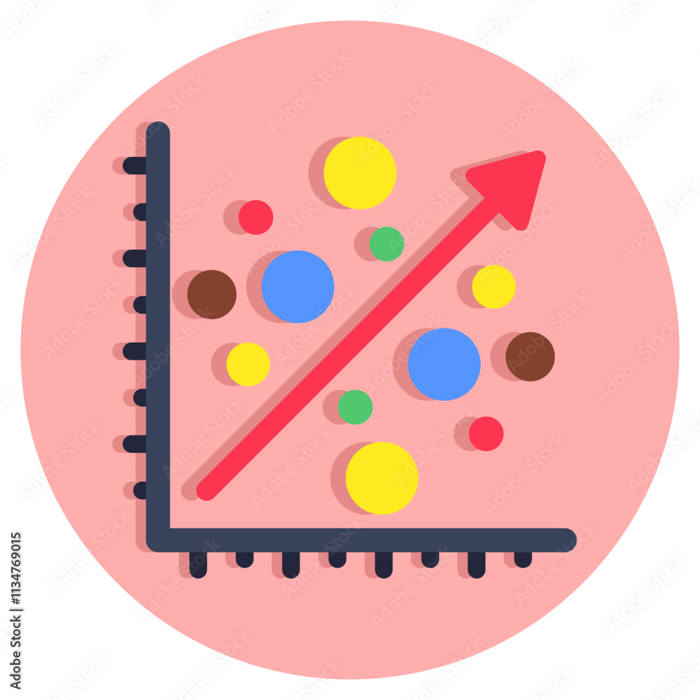 Premium download icon of regression chart Premium download icon of regression chart