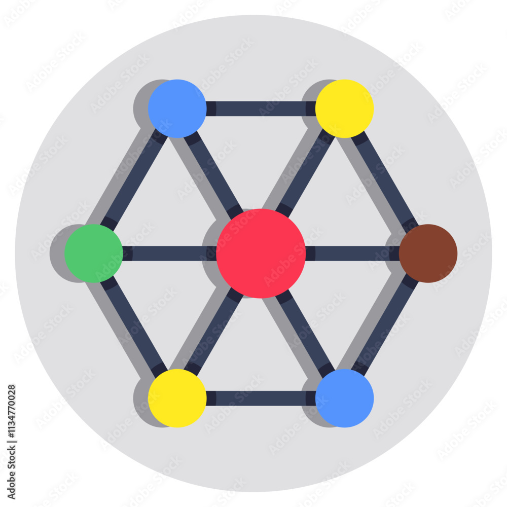Modern design icon of hexagonal structure Modern design icon of hexagonal structure