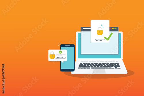 Two Factor Authentication , Multi-Factor Authentication Security Concept	