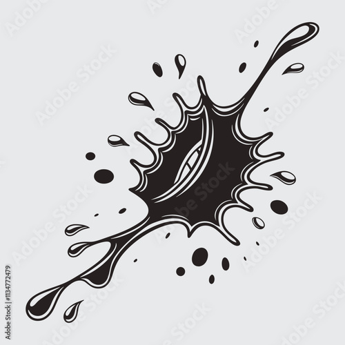  Splash icon image silhouette vector art and illustration
