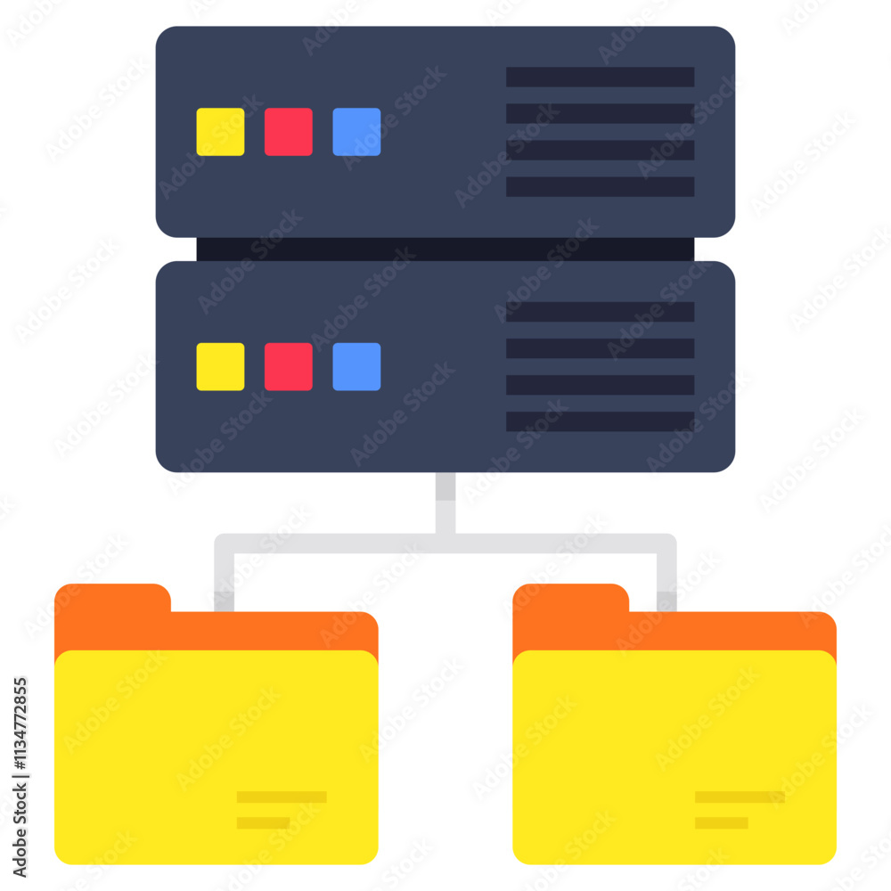 An icon design of server folder An icon design of server folder