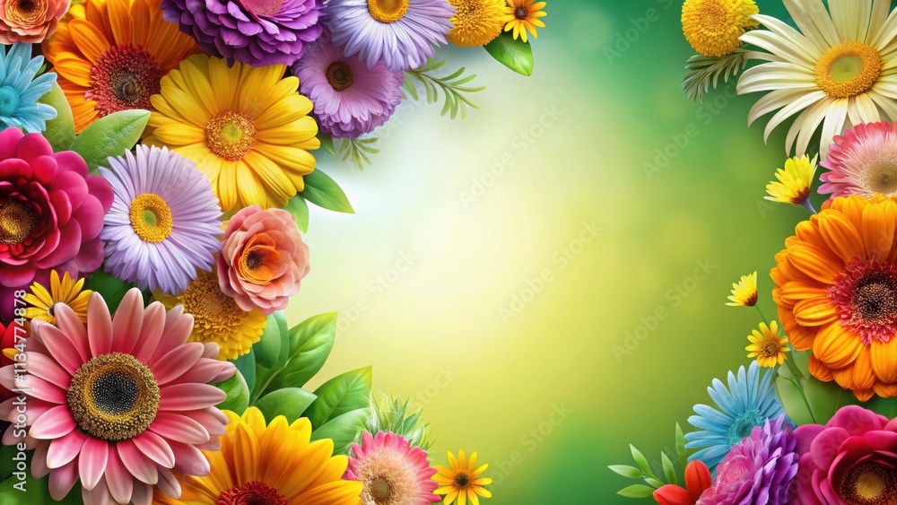 Presentation background template featuring a vibrant flower design, floral, background, template, colorful, presentation, design Presentation background template featuring a vibrant flower design, floral, background, template, colorful, presentation, design