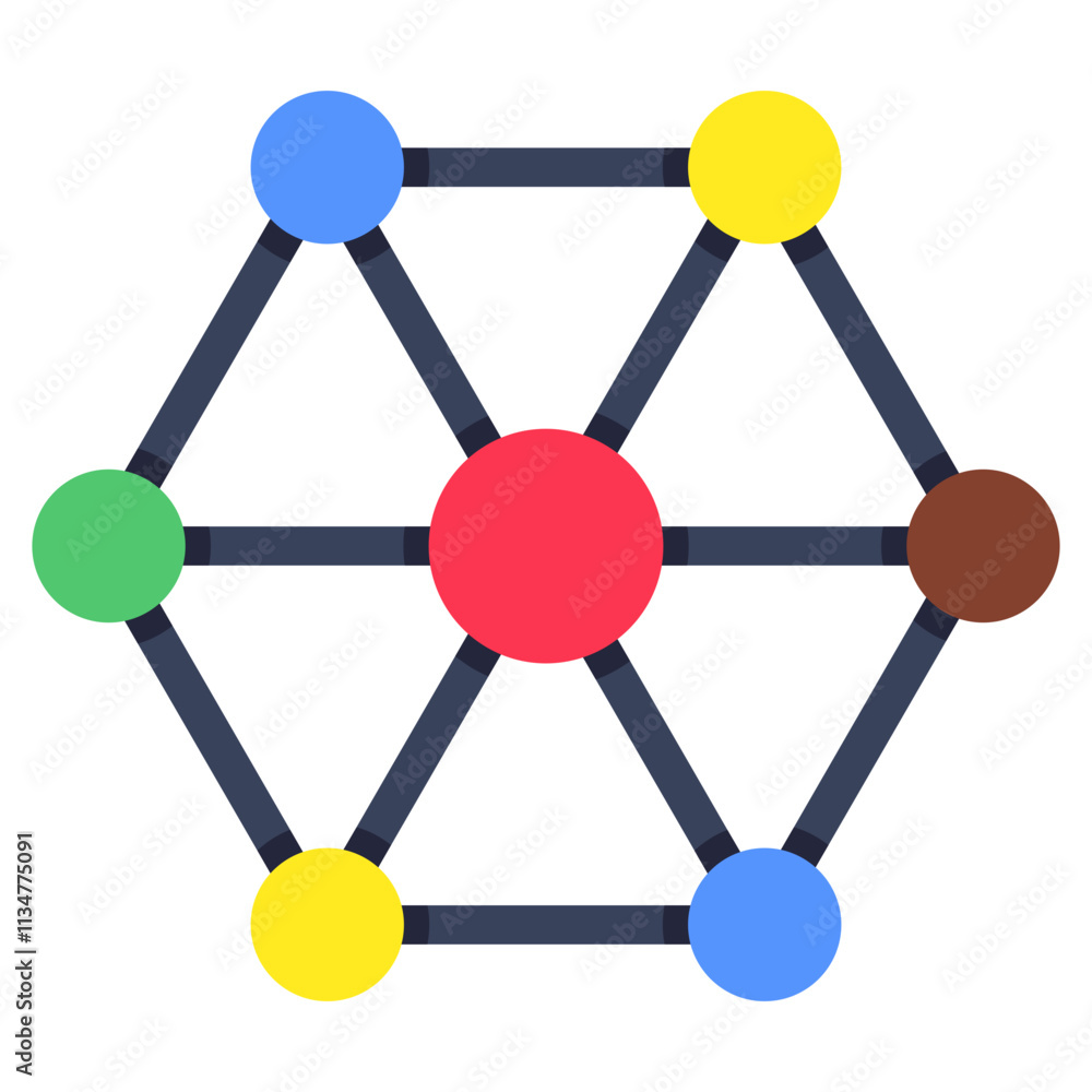 Modern design icon of hexagonal structure Modern design icon of hexagonal structure