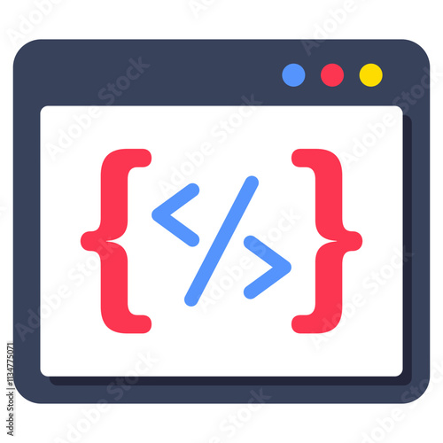 An icon design of web coding