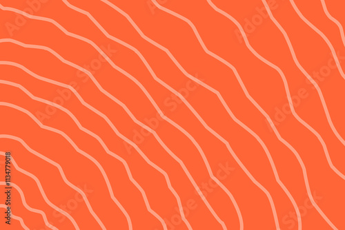 Salmon fillet pattern texture background vector. Abstract raw salmon meat background with stripes salmon line art. Design illustration for Japanese Restaurant, website, banner, packaging.
