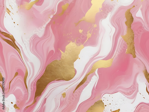 Abstract marbled pattern in pastel pink, blue, and gold. Perfect for backgrounds wallpapers  to designs