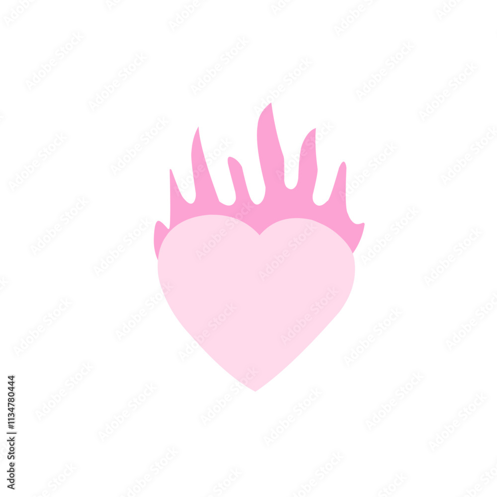Modern fire heart vector illustrstion Modern fire heart vector illustrstion