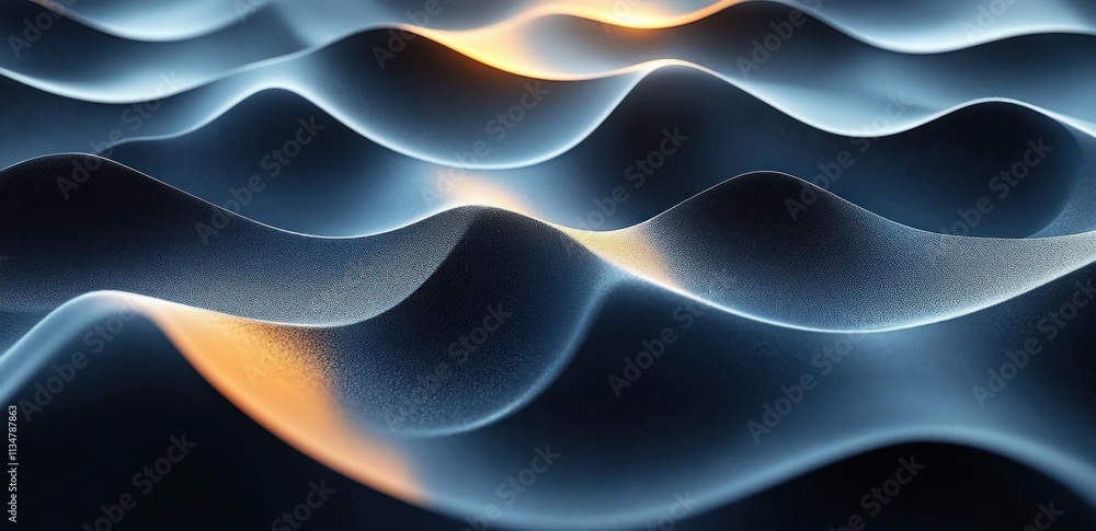 Obraz premium Abstract Water Ripple Texture Background with Soft Lighting and Smooth Curved Lines