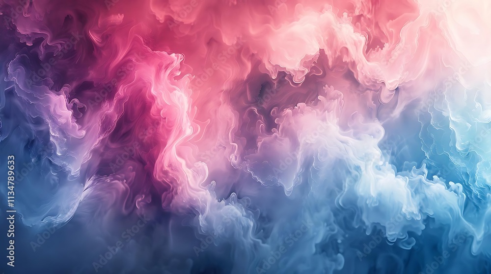 Abstract swirling clouds in pink, red, and blue hues. Abstract swirling clouds in pink, red, and blue hues.