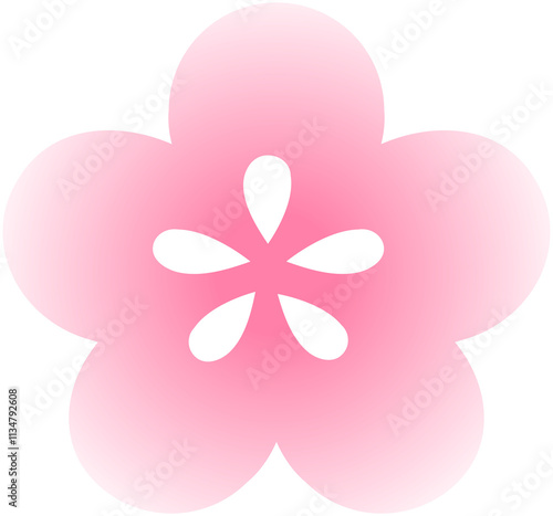 Wallpaper Mural Gradient sakura flower Torontodigital.ca