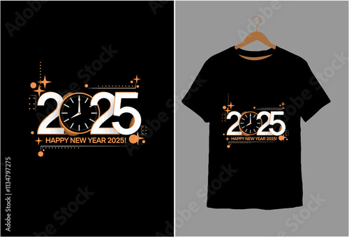 happy new year 2025  t shirt design