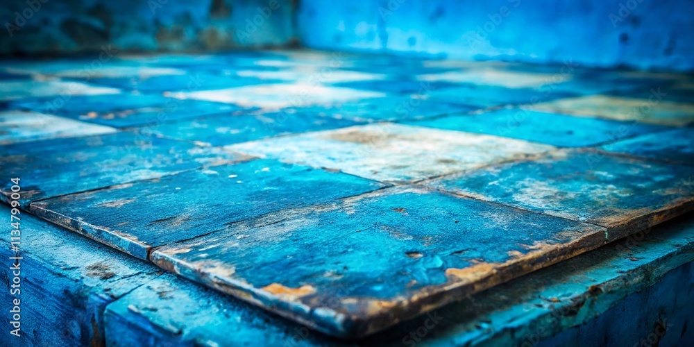 Obraz premium Captivating Square Blue Grunge Background for Artistic Projects and Creative Designs, Perfect for Modern Aesthetics and Unique Visual Storytelling