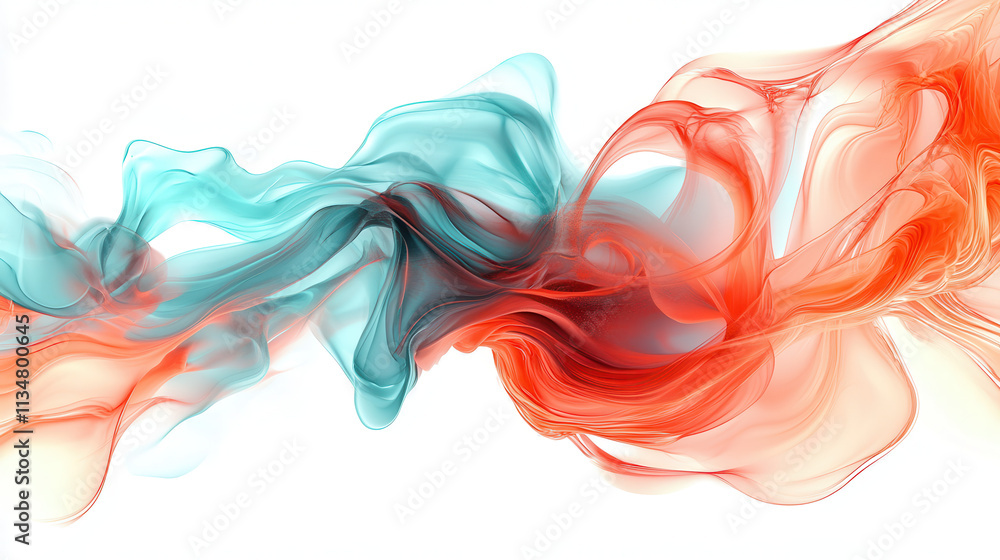 A bold abstract composition of fiery reds, oranges, and soft turquoise tones A bold abstract composition of fiery reds, oranges, and soft turquoise tones