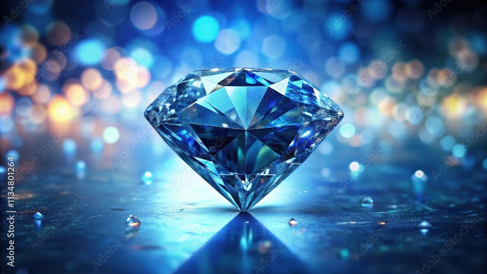 Luxurious blue diamond shimmering under soft light, luxurious, blue diamond, shimmering, soft light, sparkling, precious Luxurious blue diamond shimmering under soft light, luxurious, blue diamond, shimmering, soft light, sparkling, precious