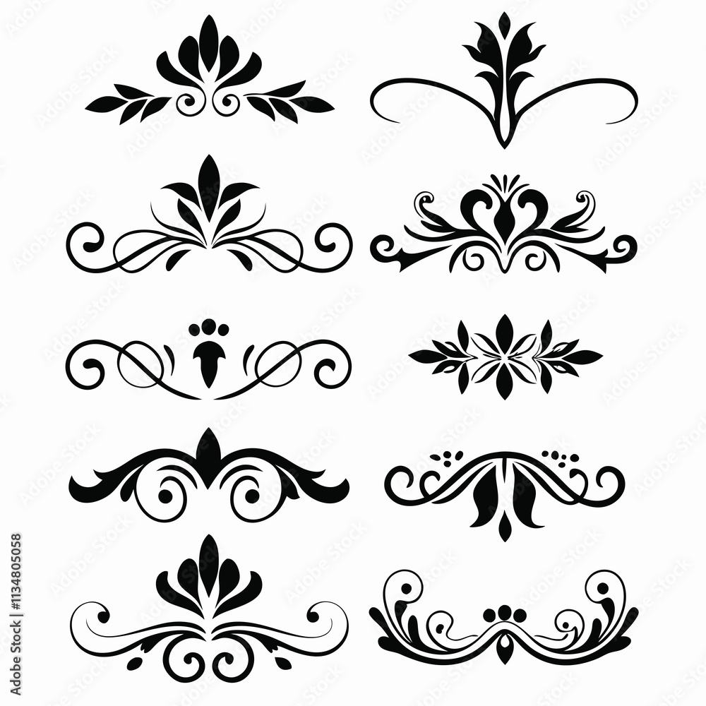 A sophisticated collection of black decorative A sophisticated collection of black decorative
