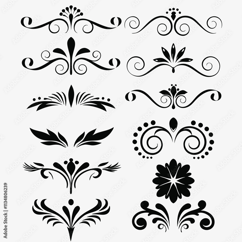 A sophisticated collection of black decorative A sophisticated collection of black decorative
