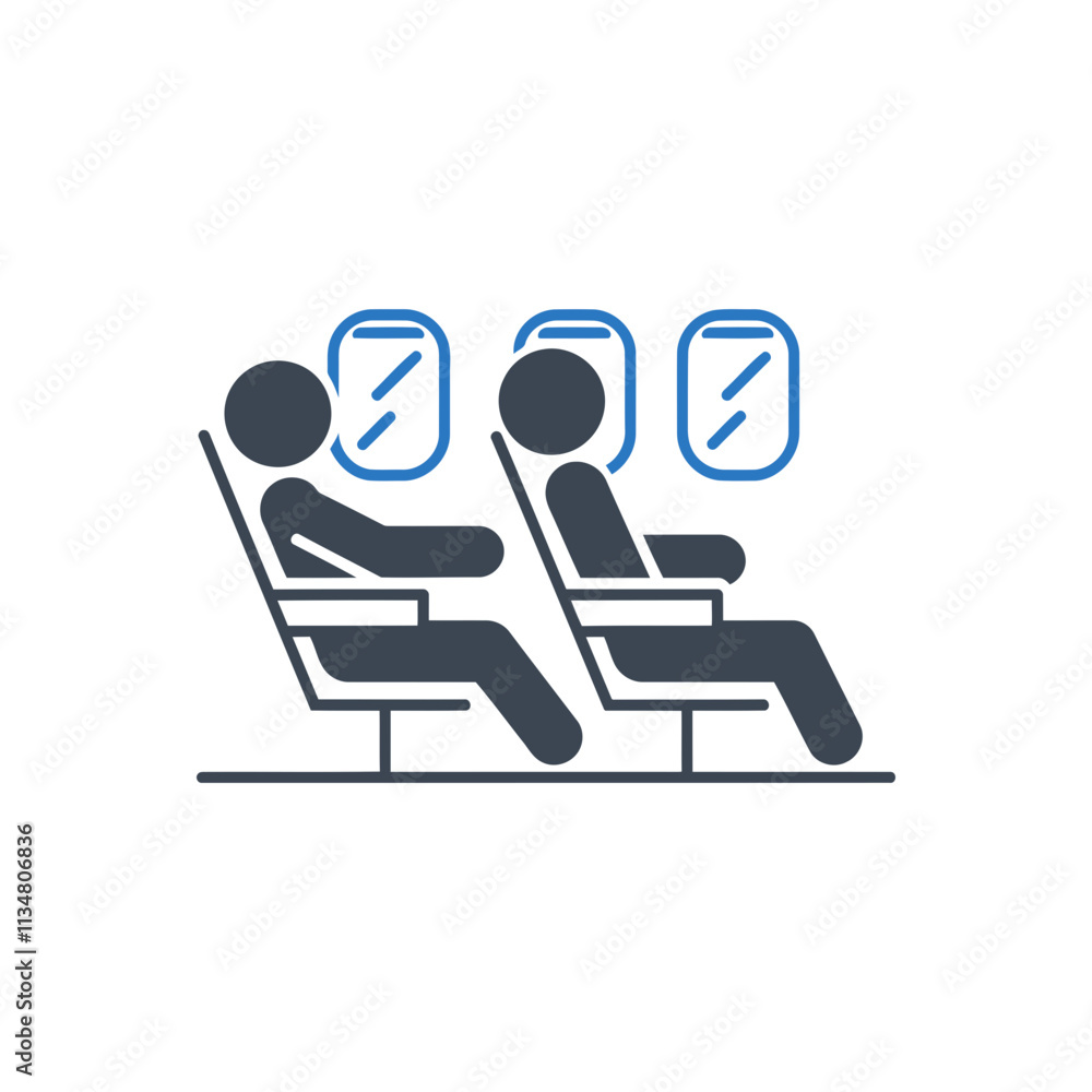 Passenger Seated Upright Icon Passenger Seated Upright Icon