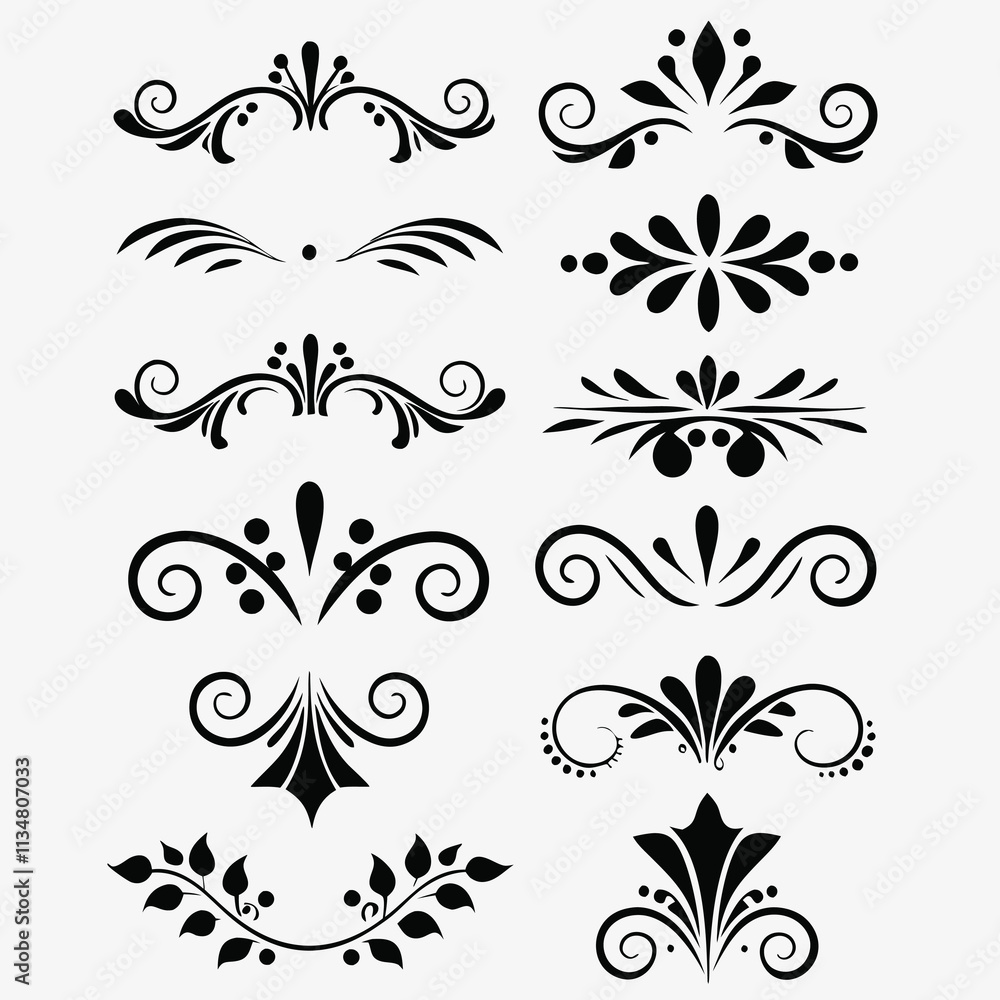 A sophisticated collection of black decorative A sophisticated collection of black decorative