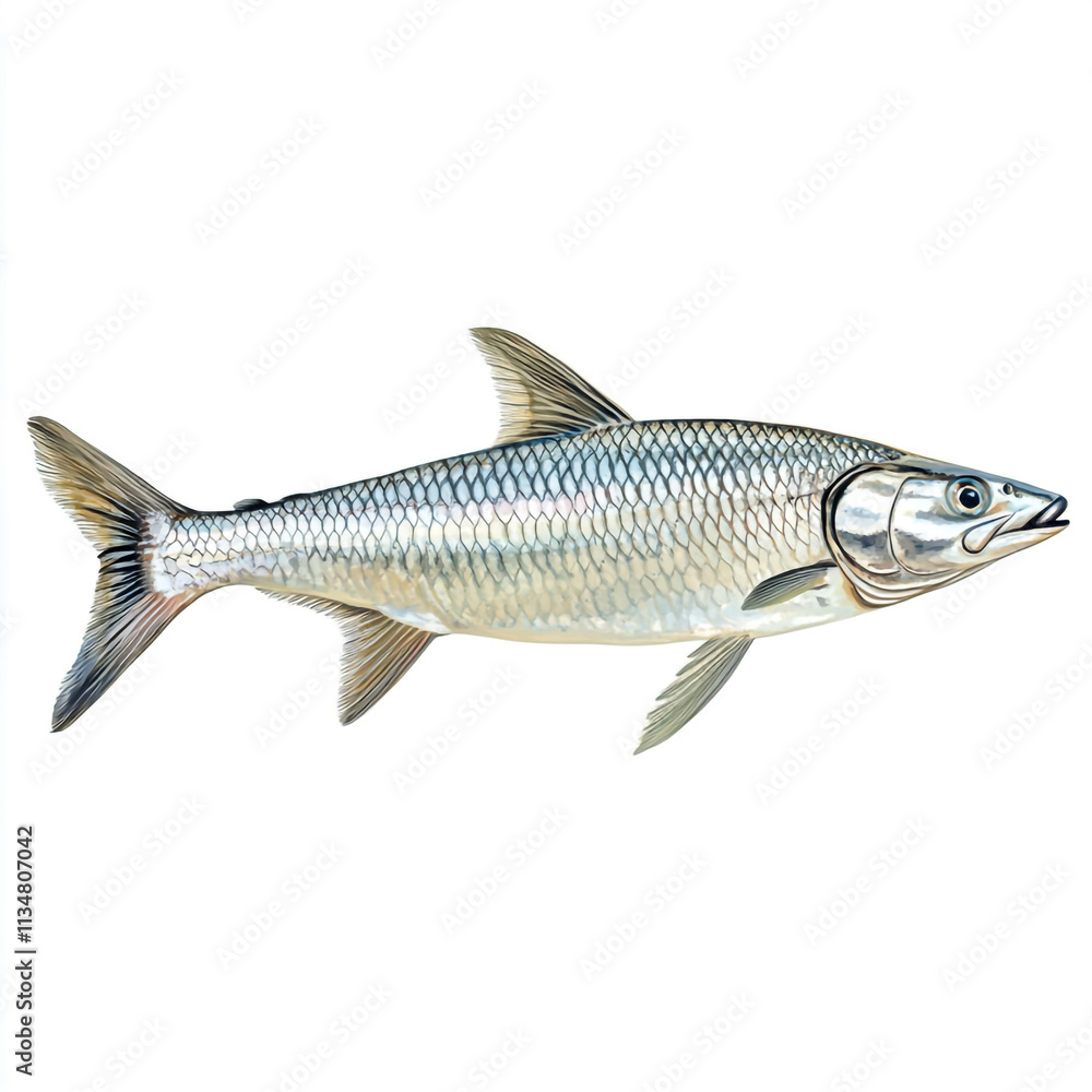 Tarpon fish isolated on white background. Tarpon fish isolated on white background.