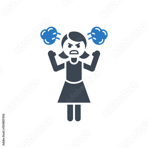 Angry Child Temper Icon