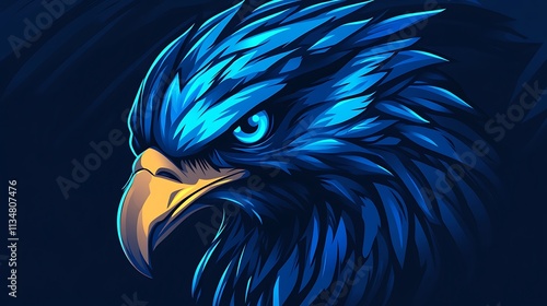 Blue hawk logo 