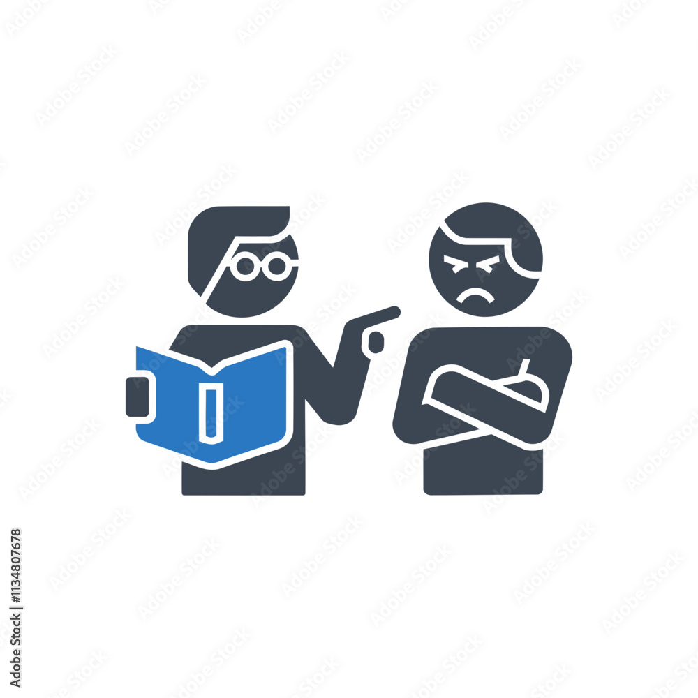 Argument Between Teacher Icon Argument Between Teacher Icon