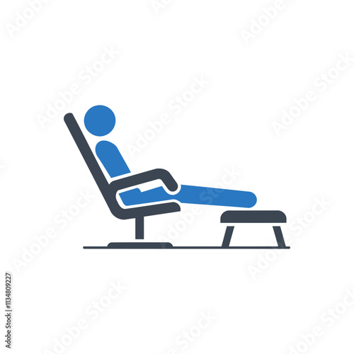 Relaxing in Chair Icon