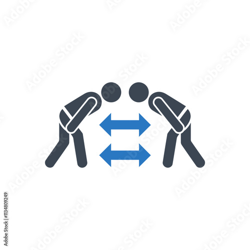 Social Distancing People Icon