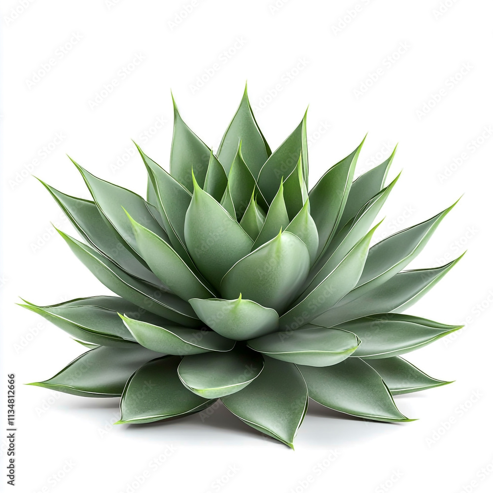 Tropical Agave bush plant isolated on white background. Tropical Agave bush plant isolated on white background.