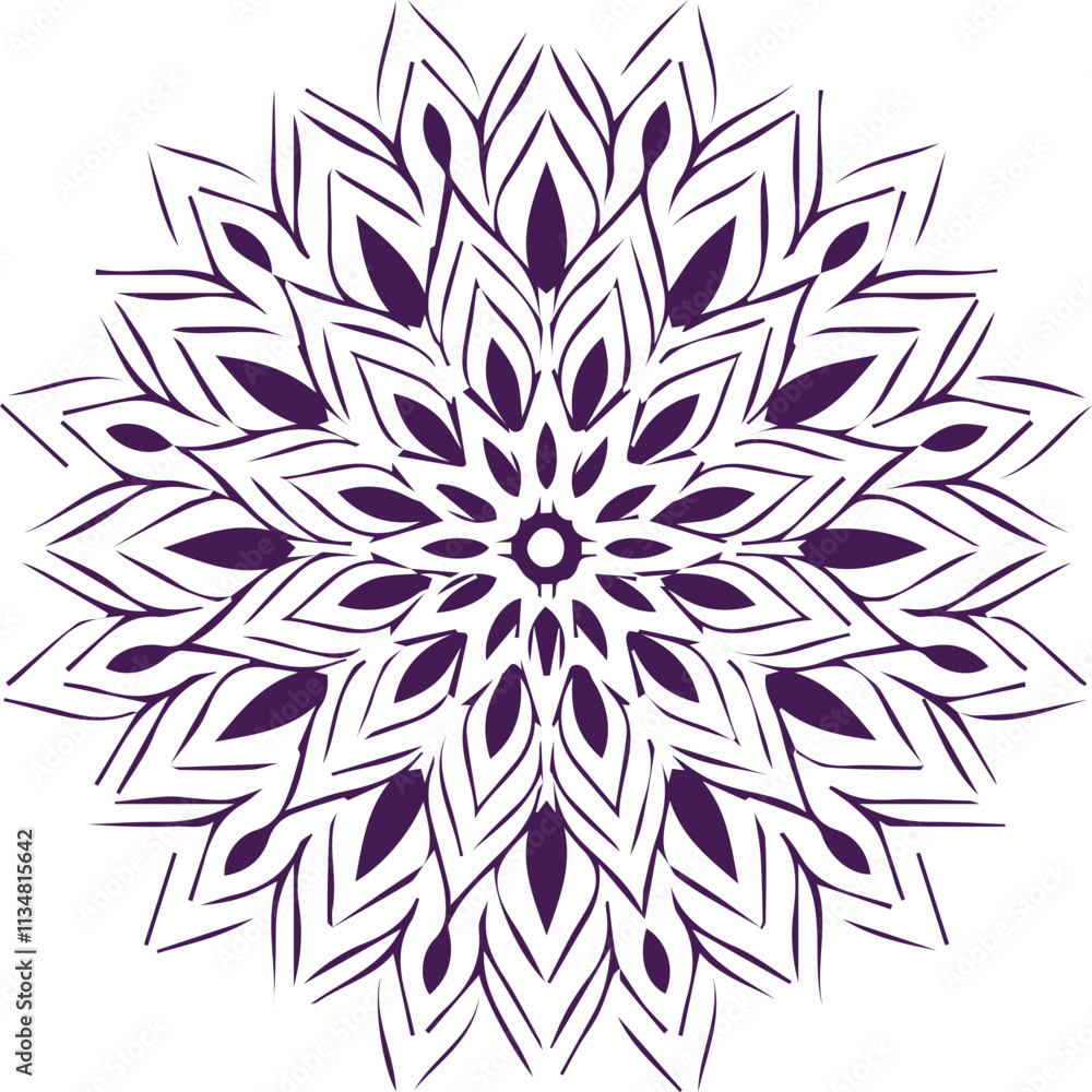 Beautiful flower art and mandala vector design Beautiful flower art and mandala vector design