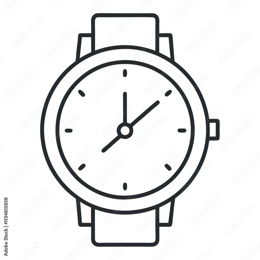 Wrist watch vector art illustration.
Wrist watch vector art illustration.