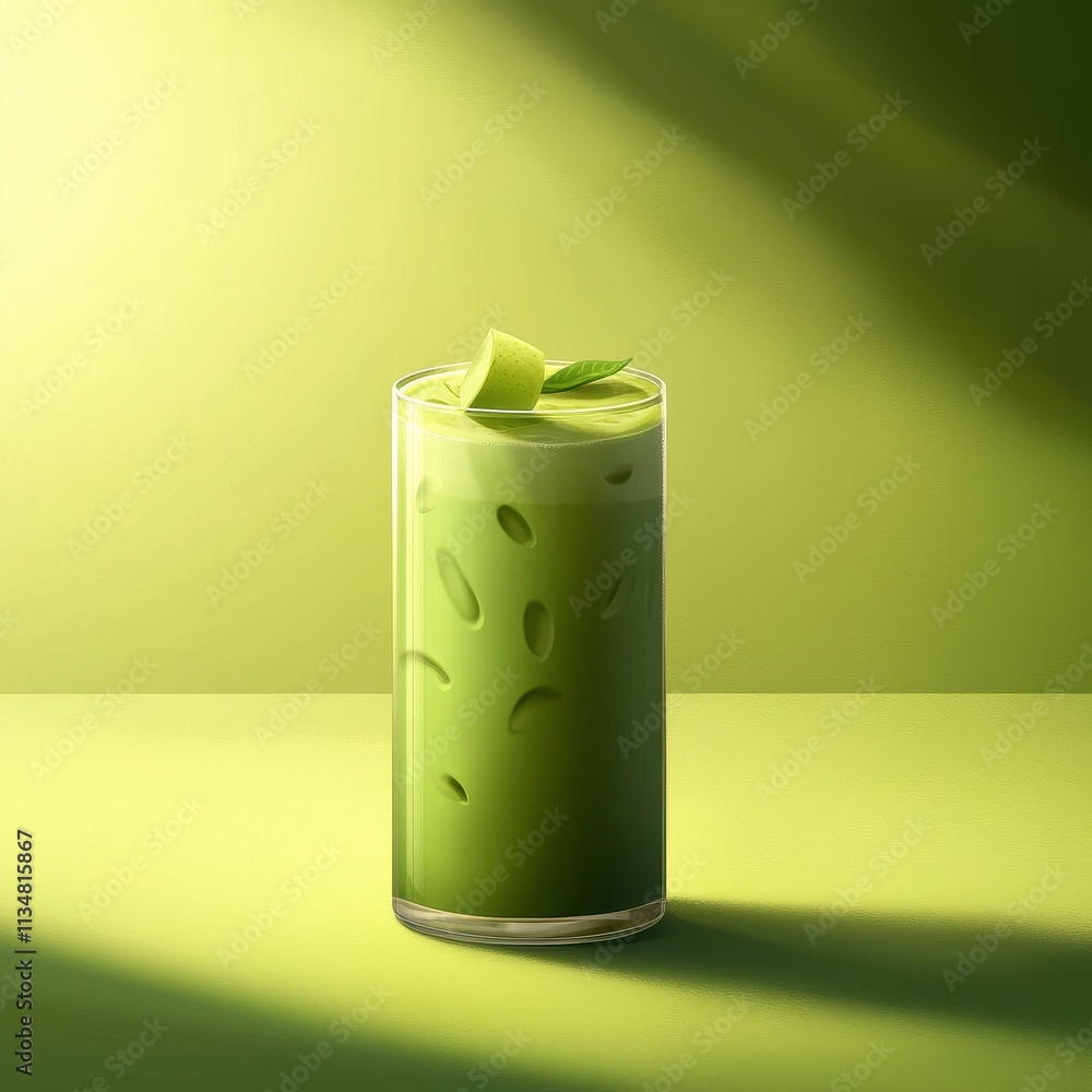 Refreshing green drink minimalist setting beverage showcase vibrant environment close-up perspective healthy lifestyle concept Refreshing green drink minimalist setting beverage showcase vibrant environment close-up perspective healthy lifestyle concept