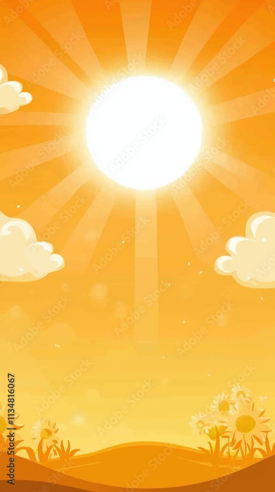 Sunrise over rolling hills nature scene digital artwork warm colors serene atmosphere bright sunlight for relaxation Sunrise over rolling hills nature scene digital artwork warm colors serene atmosphere bright sunlight for relaxation