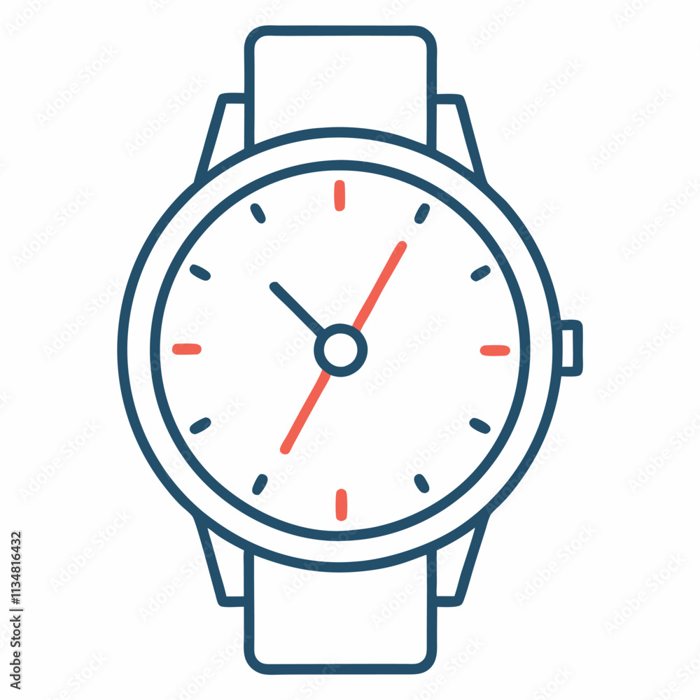 Wrist watch vector art illustration.
Wrist watch vector art illustration.