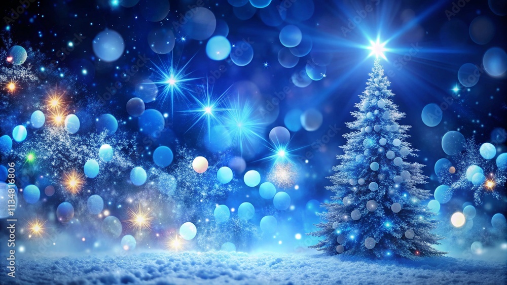 Magic Dark Blue Christmas Bokeh Winter Background
Magic Dark Blue Christmas Bokeh Winter Background