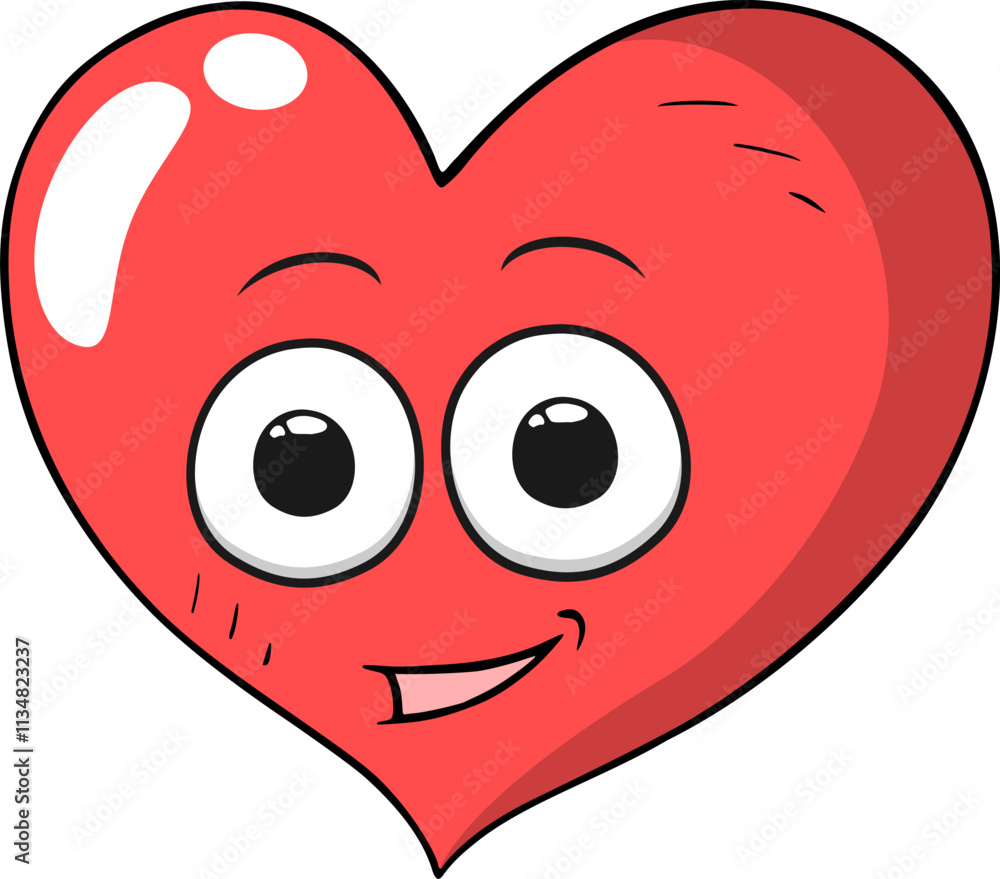 Design of funny heart illustration Design of funny heart illustration
