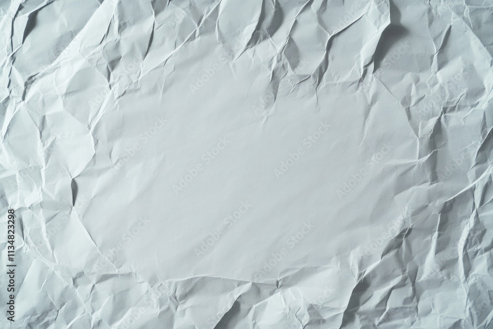 Fototapeta premium Crumpled White Paper Texture