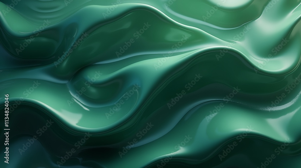 Emerald Green Flowing Fabric Texture, Generative AI Emerald Green Flowing Fabric Texture, Generative AI