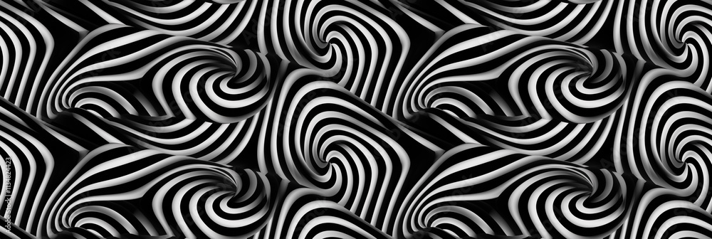 Optical illusion patterns, visually intriguing, black and white contrasts. Background, seamless pattern. Optical illusion patterns, visually intriguing, black and white contrasts. Background, seamless pattern.