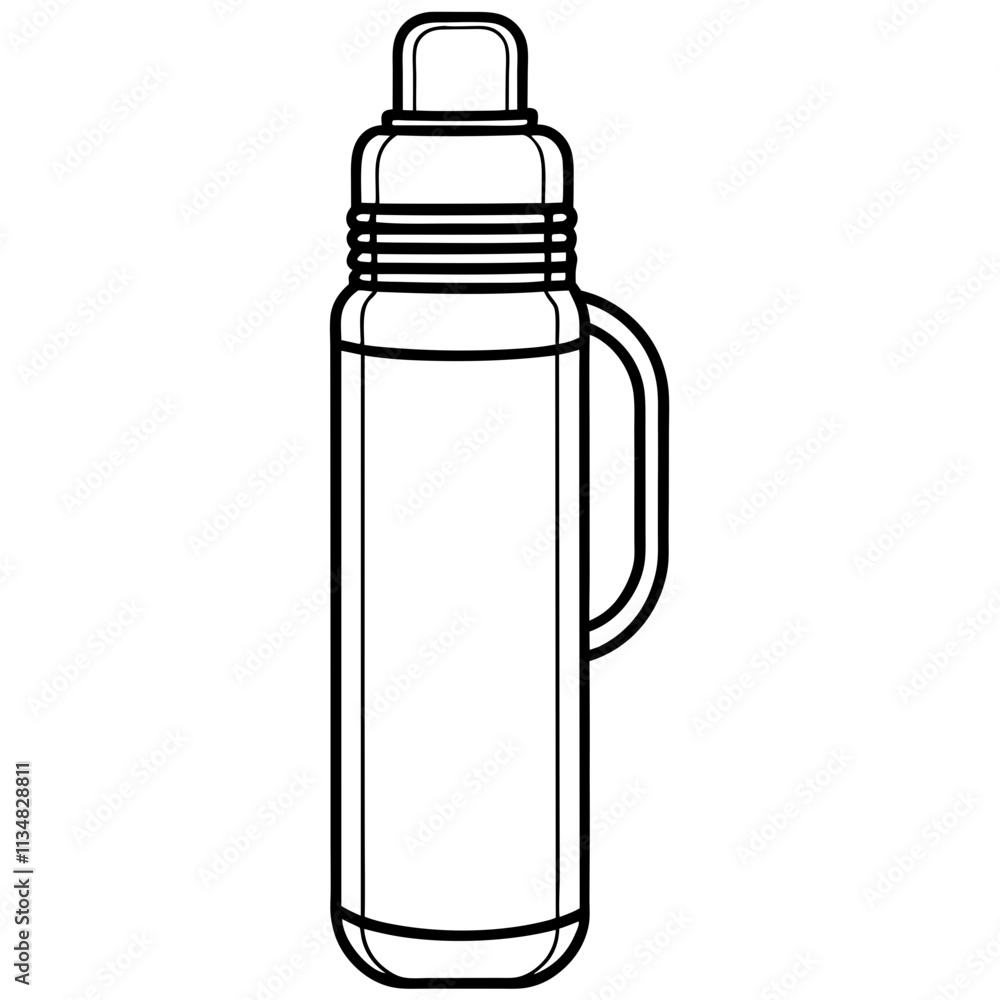 Thermos line art vector illustration Thermos line art vector illustration