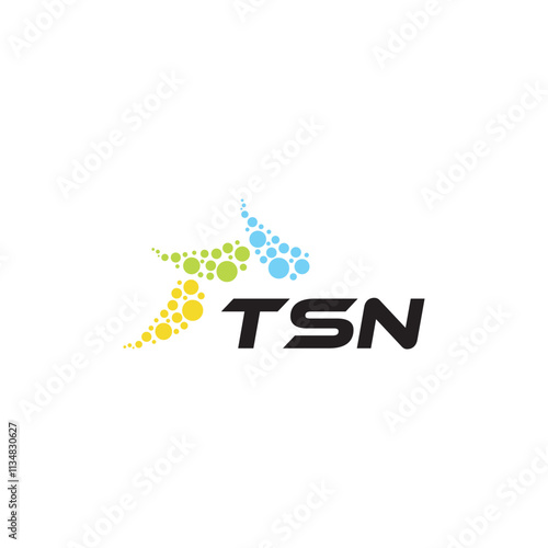 TSN letter logo design on white background. Creative  modern TSN letter logo design. Vector design. photo