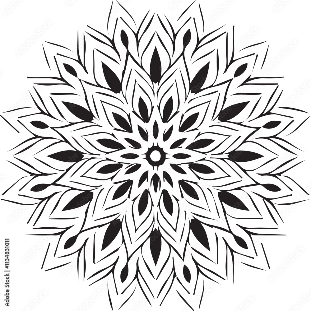 Beautiful flower art and mandala vector design Beautiful flower art and mandala vector design