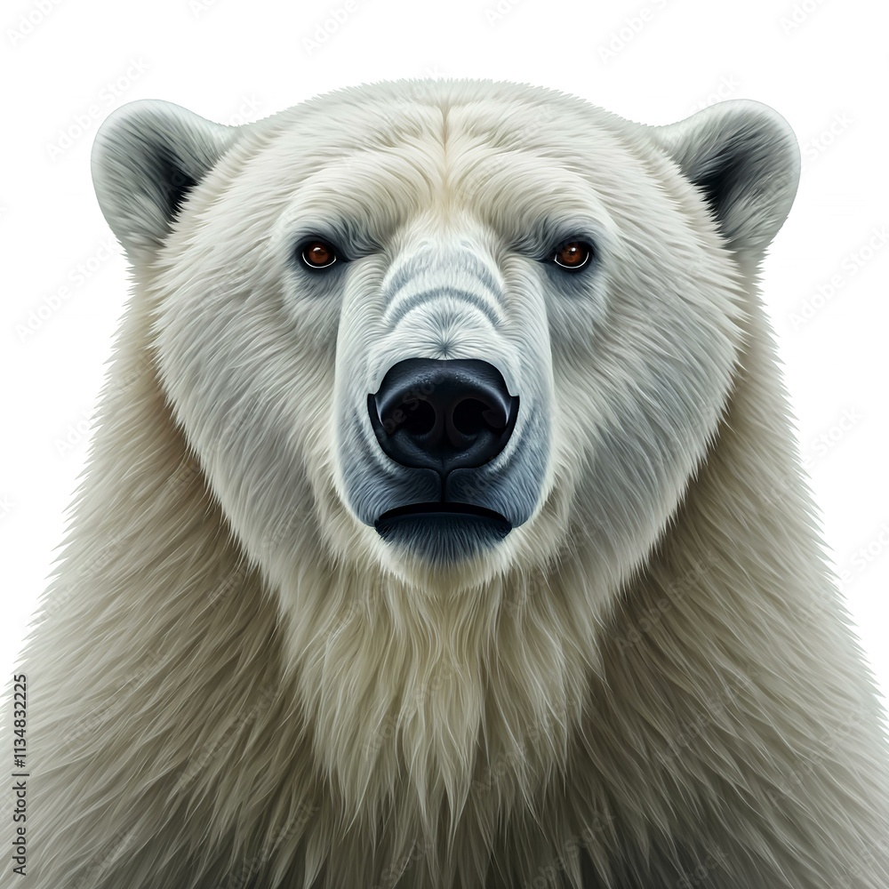 polar bear head isolated white background polar bear head isolated white background