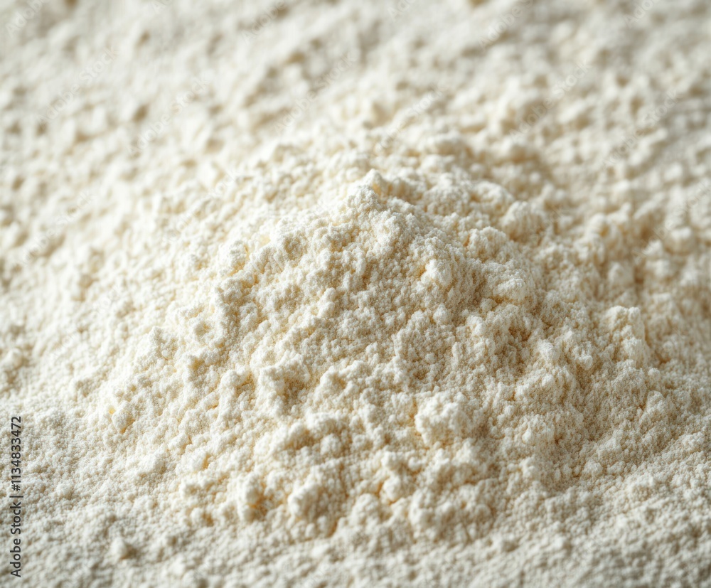 Fine White Flour Texture in Minimalistic Style with Natural Lighting Fine White Flour Texture in Minimalistic Style with Natural Lighting