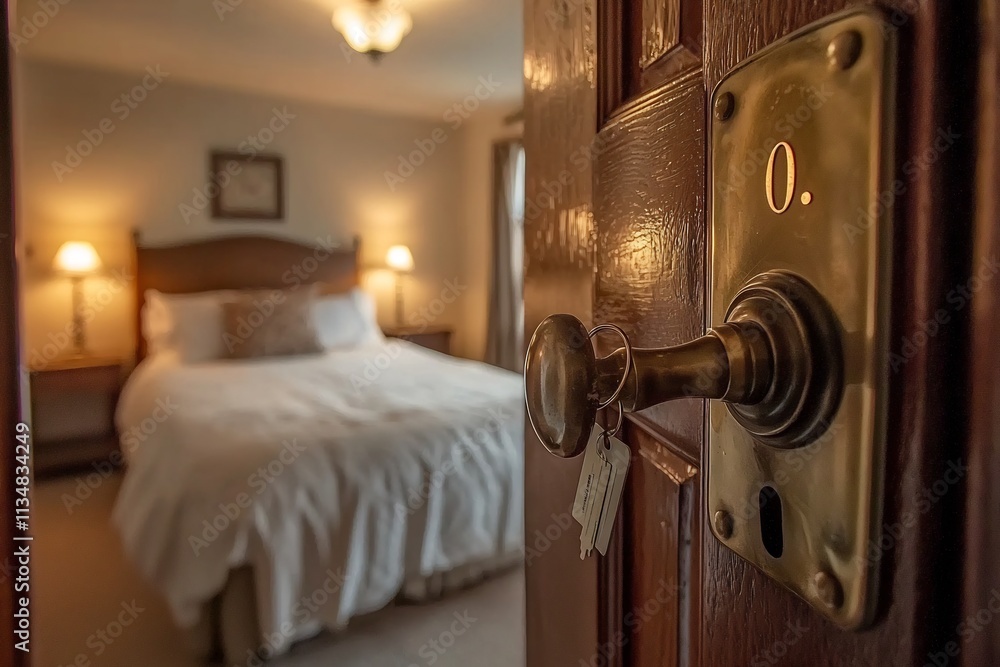 Cozy and Elegant Hotel Room Exuding Warmth and Comfort Cozy and Elegant Hotel Room Exuding Warmth and Comfort