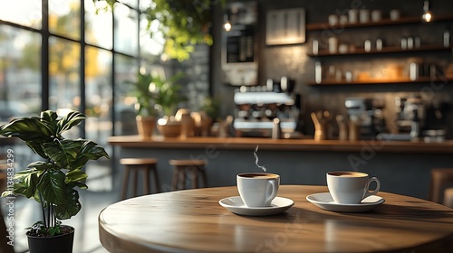 Wallpaper Mural Sipping coffee in a cozy urban  city lifestyle warm atmosphere Torontodigital.ca