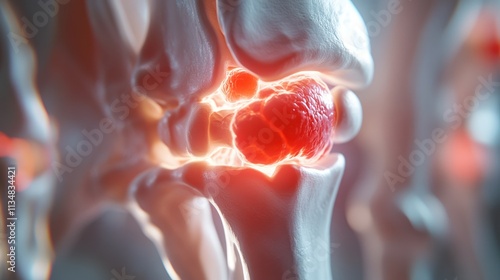 Inflamed Joint: A 3D Medical Visualization of an Arthritic Joint photo