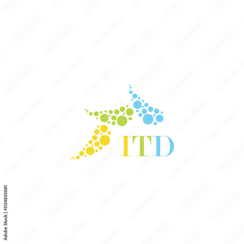 Obraz premium ITD letter logo design on white background. Creative modern ITD letter logo design. Vector design.