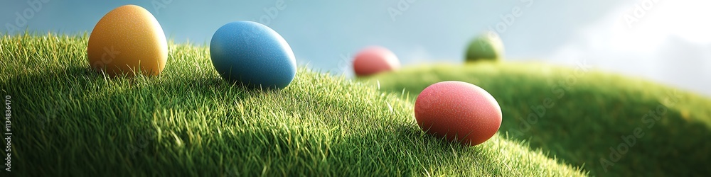 Pile of colourful Easter eggs with beautiful background Generated By Ai. Pile of colourful Easter eggs with beautiful background Generated By Ai.